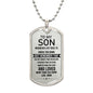 To My Son | You Are Braver Than You Believe - Dog Tag Necklace