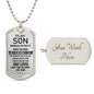 To My Son | You Are Braver Than You Believe - Dog Tag Necklace