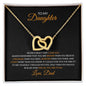 To My Daughter | Never Forget That I Love You - Interlocking Hearts necklace